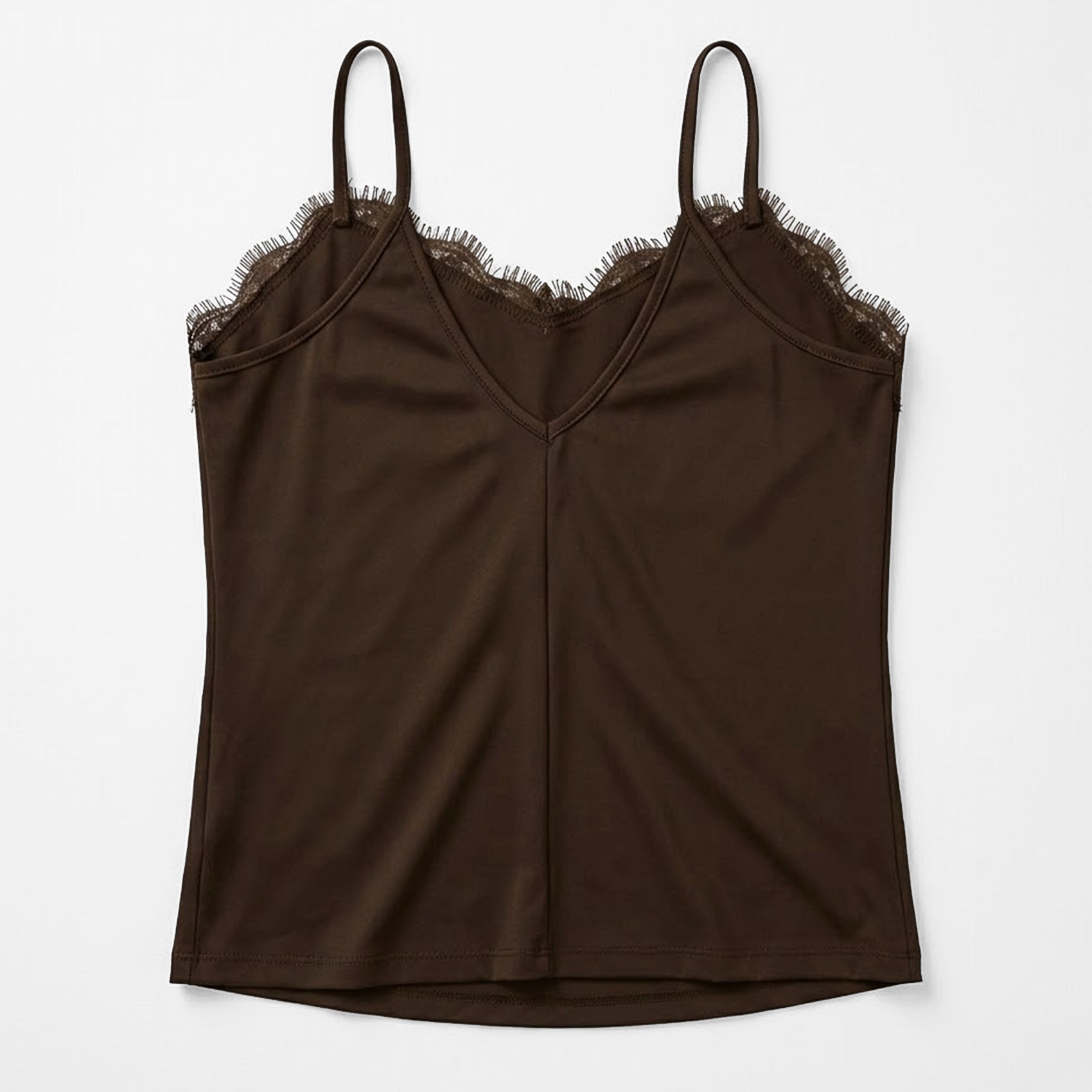 Blusa Casual Con Encaje Para Mujer Mod.4420 Marron Marca Exotica®
