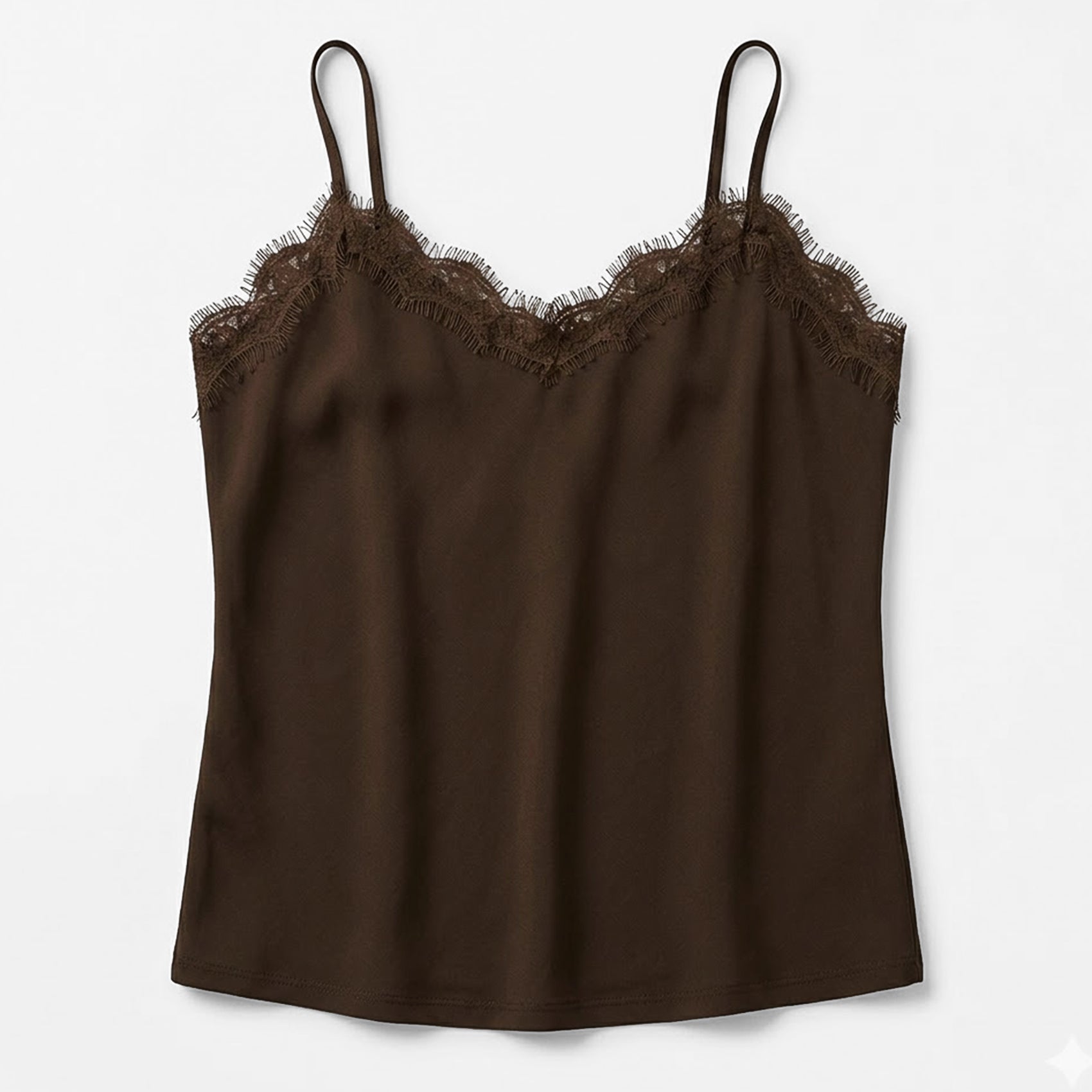 Blusa Casual Con Encaje Para Mujer Mod.4420 Marron Marca Exotica®