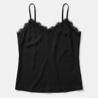 Blusa Casual Con Encaje Para Mujer Mod.4420 Negro Marca Exotica®