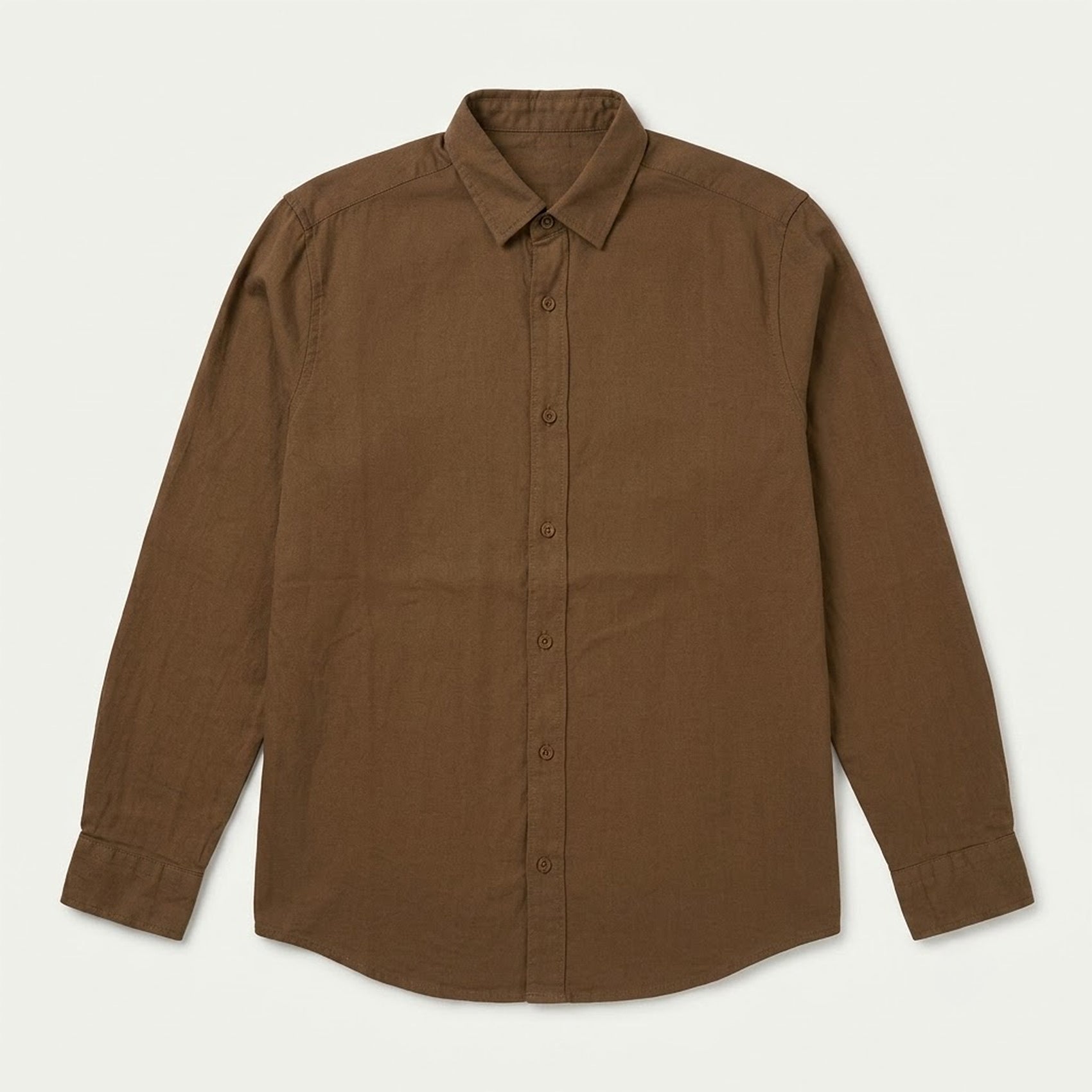 Camisa Lino Regular Fit Para Hombre Mod. Le2601 Cafe Roosevelt®