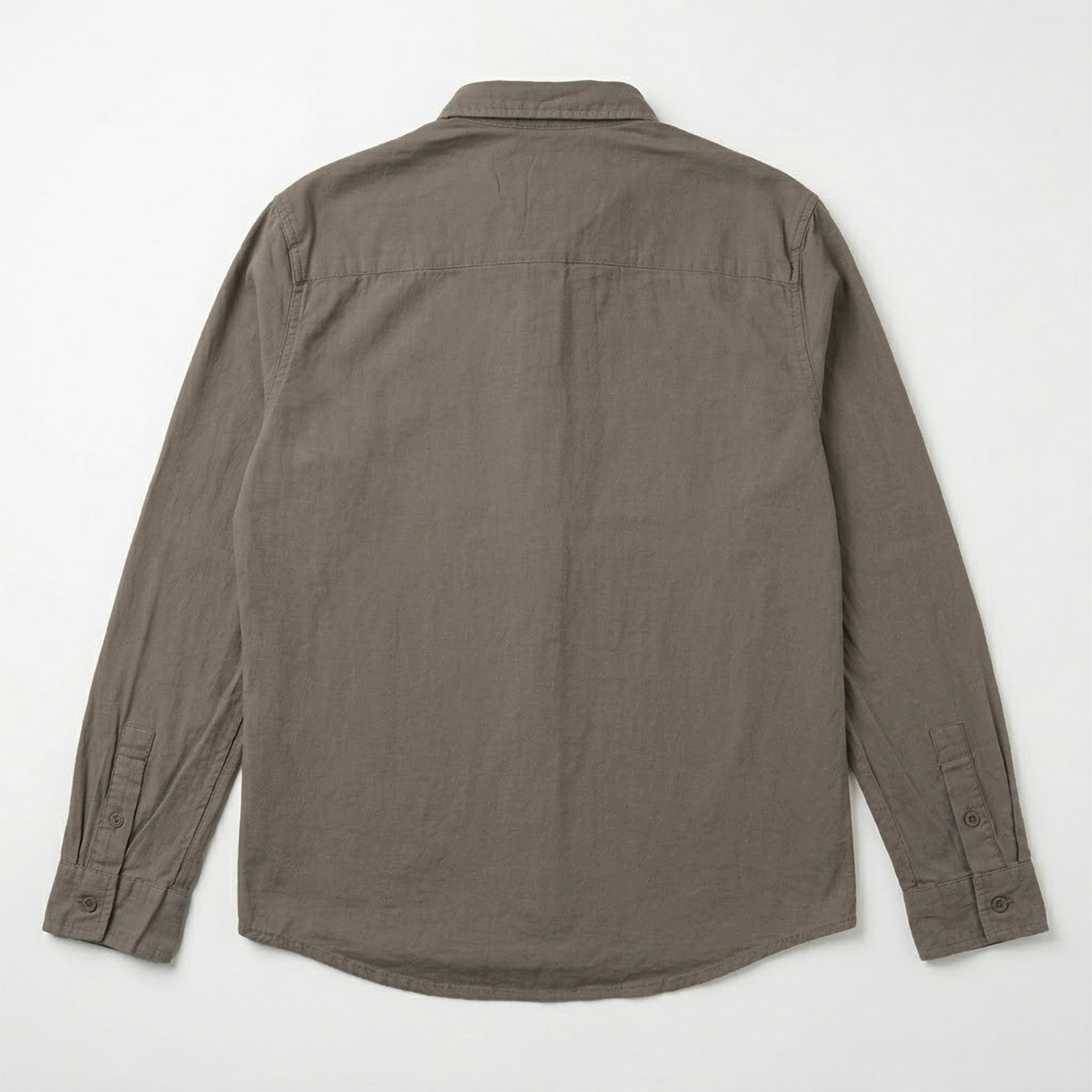 Camisa Lino Regular Fit Para Hombre Mod. Le2601 Gris Oscuro Roosevelt®