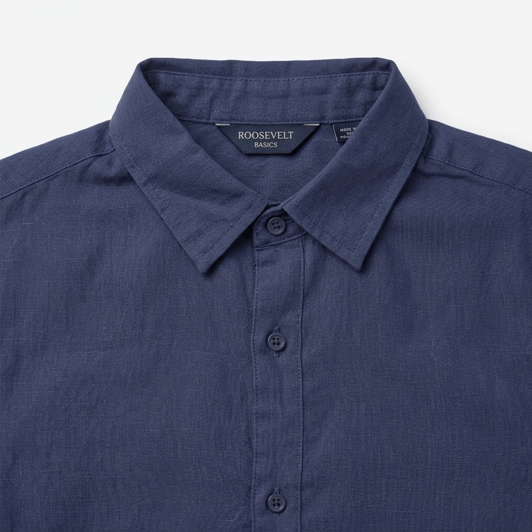 Camisa Lino Regular Fit Para Hombre Mod. Le2601 Marino Roosevelt®