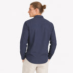 Camisa Lino Regular Fit Para Hombre Mod. Le2601 Marino Roosevelt®