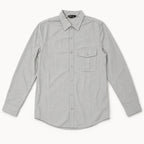 Camisa Lino Regular Fit Para Hombre Mod. Le2604 Gris Roosevelt®