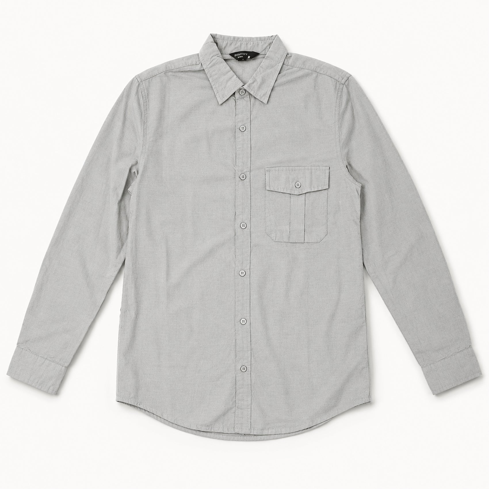 Camisa Lino Regular Fit Para Hombre Mod. Le2604 Gris Roosevelt®