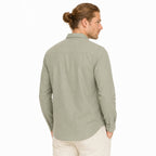 Camisa Lino Regular Fit Para Hombre Mod. Le2604 Olivo Roosevelt®