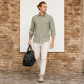 Camisa Lino Regular Fit Para Hombre Mod. Le2604 Olivo Roosevelt®