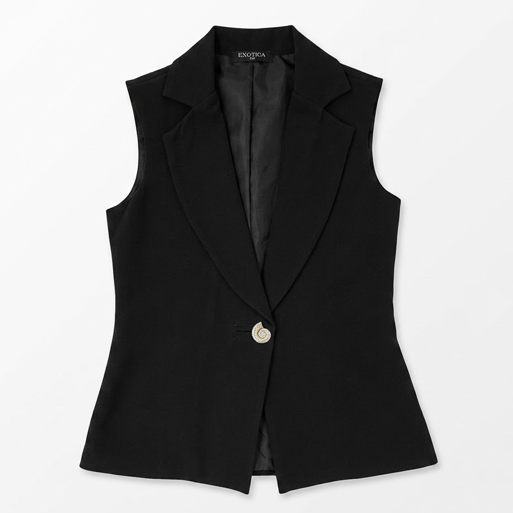 Chaleco Cuello Solapa Para Mujer Mod.4280b Marca Exotica®
