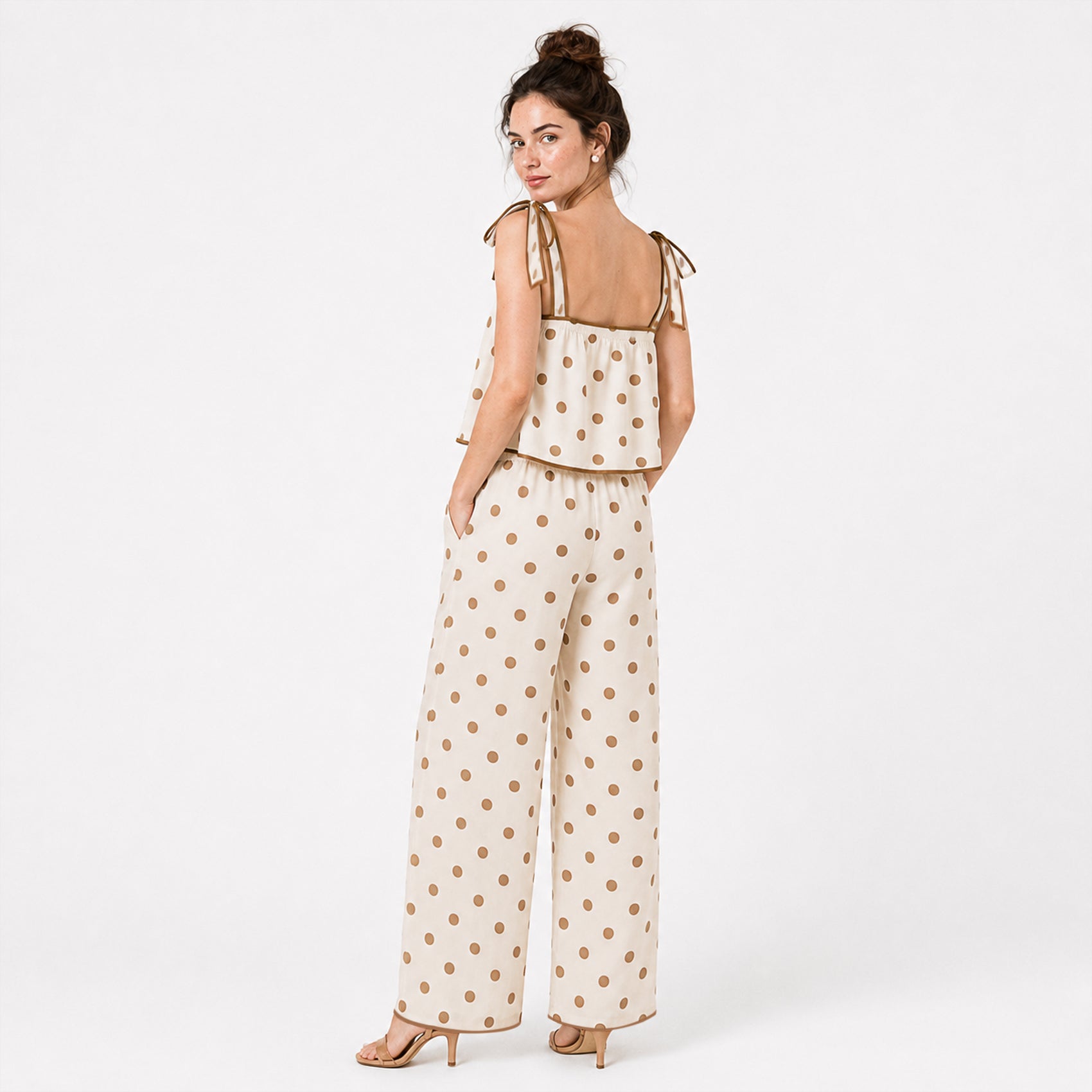Conjunto Para Mujer Pantalón Palazzo+crop Top Marca Exotica®