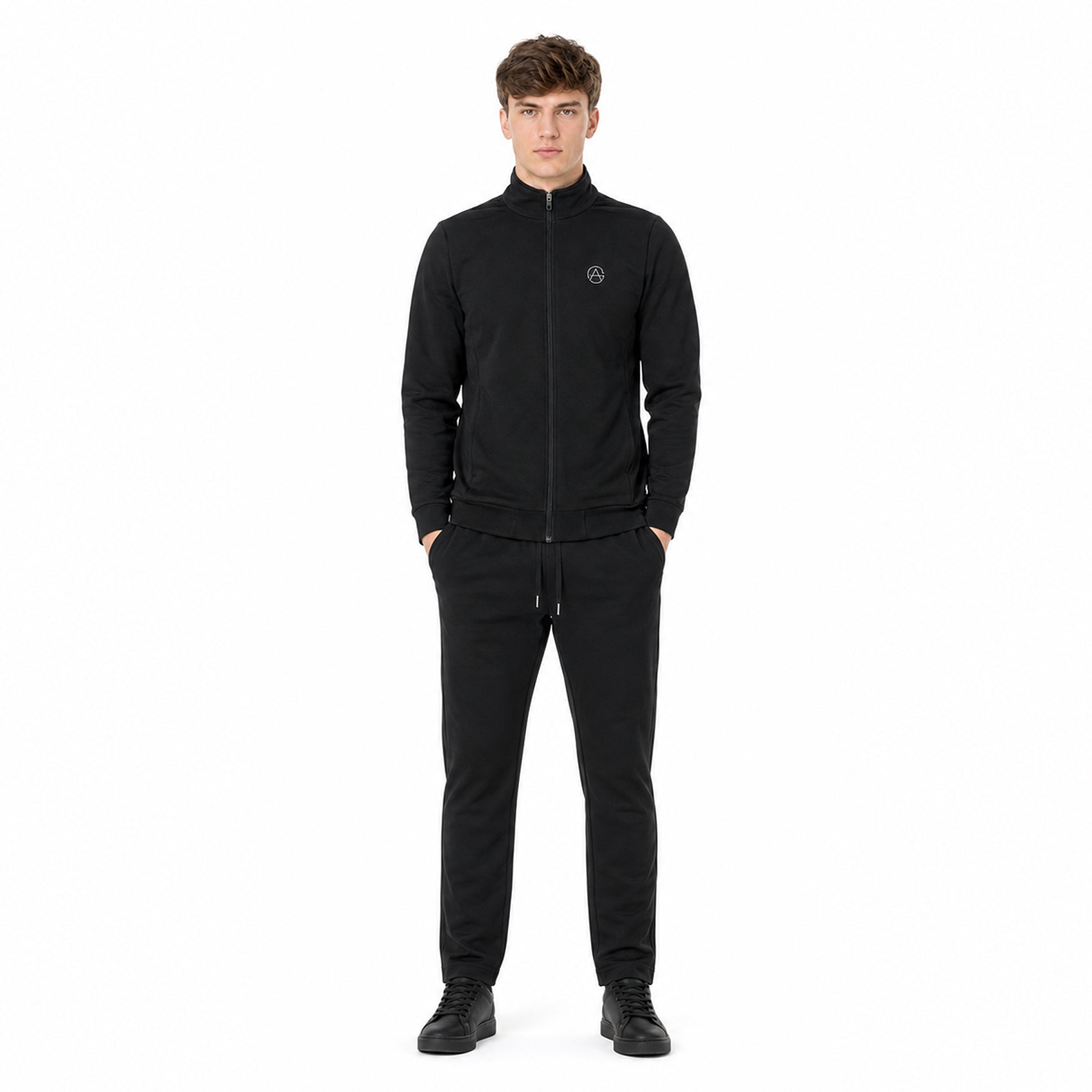 Conjunto Para Hombre Sudadera+pants Le2602 Negro Marca Roosevelt®