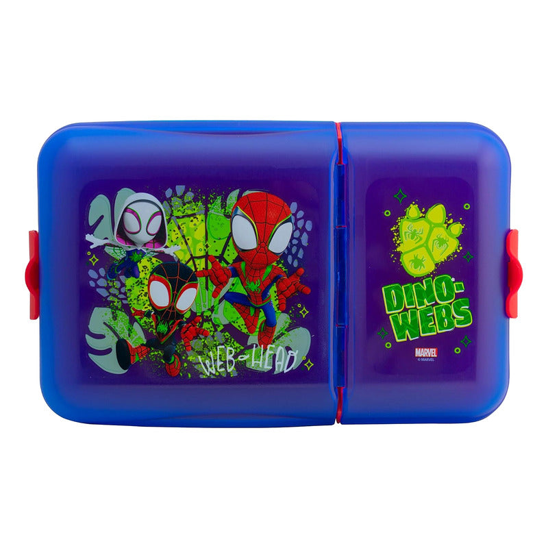 Lonchera Escolar Infantil Con 2 Divisiones Diseños Animados