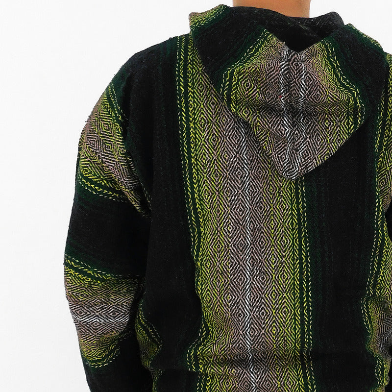 Suéter Poncho Canguro Artesanal Hoodie Acrilico Colores