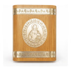 Set De Comunión Vela+biblia+caja De Madera Diseño Religioso