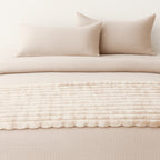 Frazada Gante Beige Suave Decoración 90x150cm Vianney® Liso Blanco