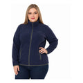 Sudadera Fleece Plus Size Mujer Dw86-fce7597xl Greenlander® 2x Azul Oscuro Lisa