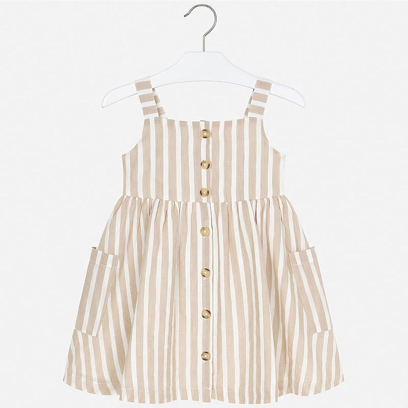 Vestido Rayas Para Niña Mod. 3944 Marca Mayoral ®