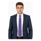 Corbata Elegante Para Hombre Eventos Y Negocios Marca Cotu® Azul Geométrico 154 Cm