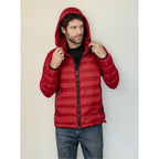 Chamarra De Pluma Acolchada Mod. Cw83-pol8759 Greenlander® Rojo G Capitonado