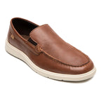 Mocasín Casual Para Hombre 100% Piel Mod.423805 Marca Flexi® Marrón Lisa 26,5 Mx