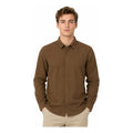Camisa Lino Regular Fit Para Hombre Mod. Le2601 Roosevelt® Café Lisa G