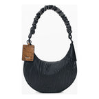 Bolso Ovalado Mediano Con Relieves 26saxpbc/2000 Desigual® Negro Relieves Níquel