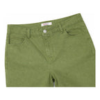 Jeans Gabardina Acampando Para Mujer M.v53103 Marca Bobois® Verde Musgo Liso M