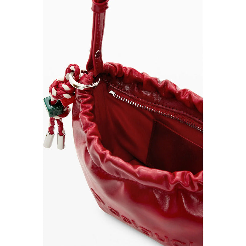 Bolso Pequeño Para Mujer 26sayp Marca Desigual® Rojo Lisa Níquel