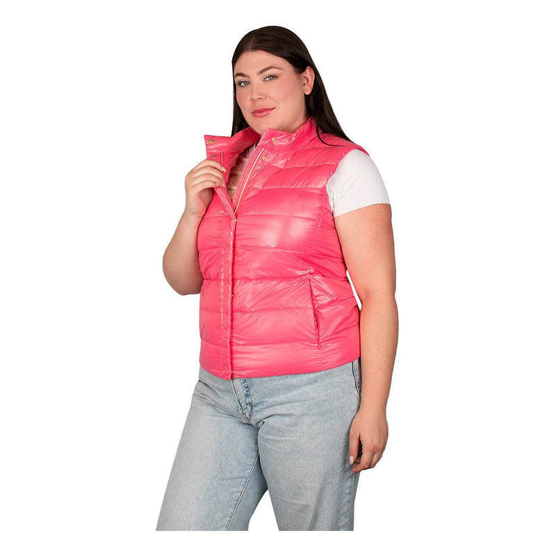 Chaleco De Pluma Para Mujer Dw86vpol8954 Greenlander® Rosa Chicle Lisa M