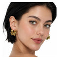 Aretes Para Mujer Diseño Mariposa Abstracta Dorado