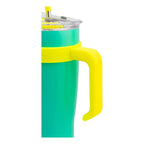 Termo Doble Pared Acero Inoxidable Con Asa/popote 1.2l Nuvó®