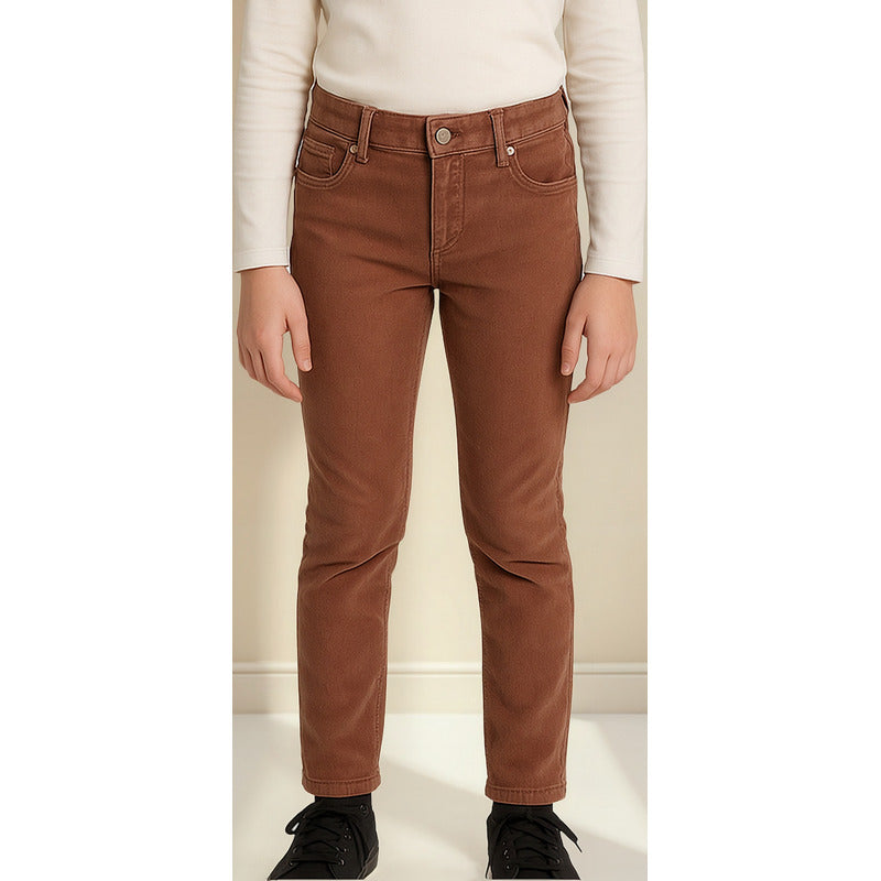 Pantalón De Pana Para Niña Mod.7589 Marca Mayoral® Coral Oscuro Liso 12