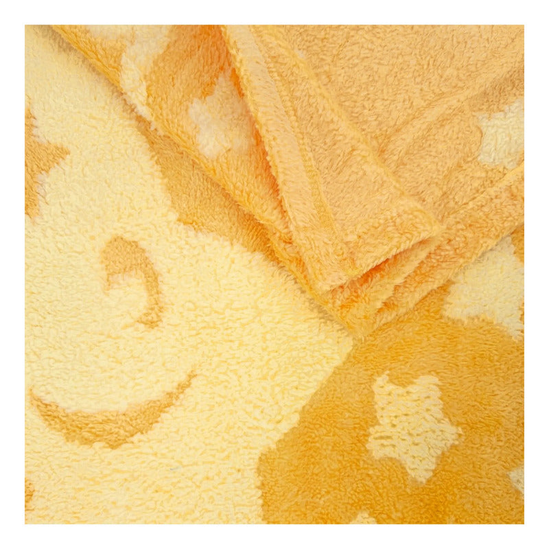 Cobertor Frazada Ligero Jacquard Cunero 90x110m Providencia® Amarillo Estrellitas