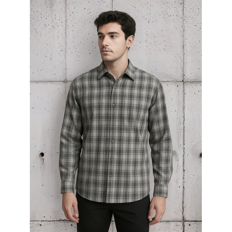 Camisa De Caballero Mod.12420 Monsieur® By Manchester. Gris Geométrico G