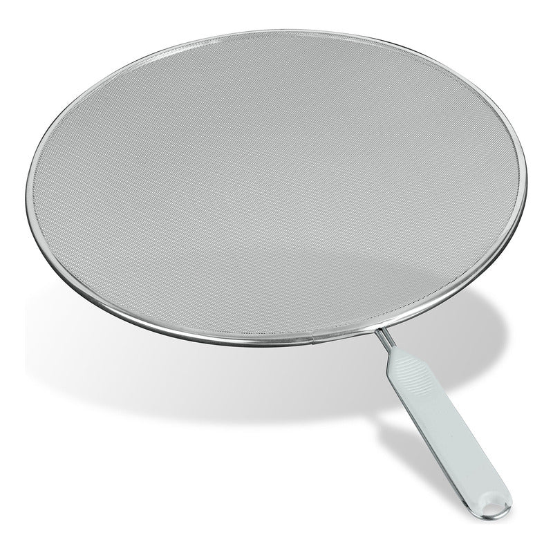 Juego 2 Pz Tapa Anti-salpicaduras 21 Y 29cm Marca Metaltex® Blanco Tapa Antisalpicadura