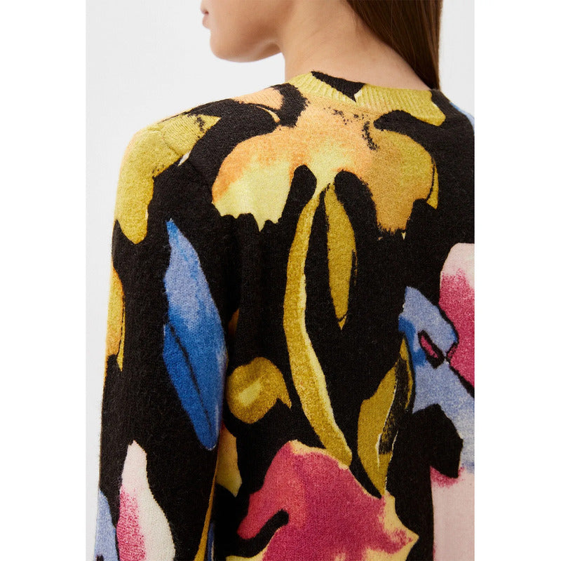 Suéter Casual Para Mujer Estampado Original Marca Desigual® Multicolor 24wwjf49