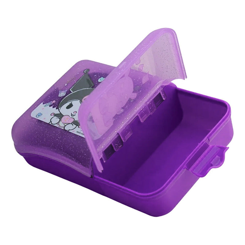 Lonchera Escolar Infantil Con 2 Divisiones Diseños Animados