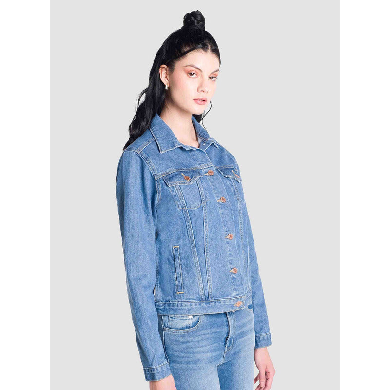 Chamarra Vaquera De Mezclilla Para Mujer Marca Oggi®