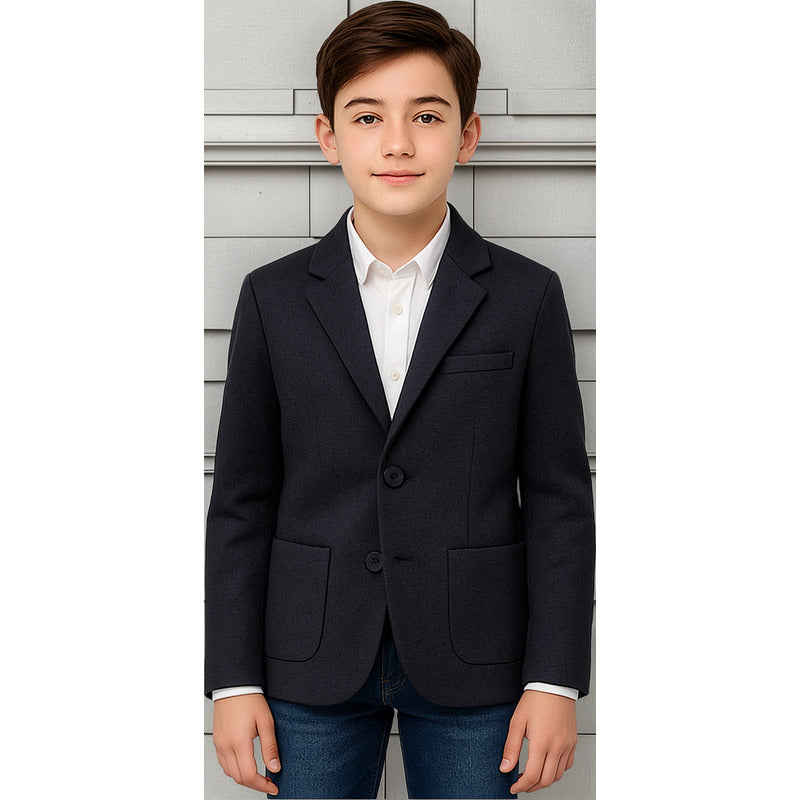 Saco De Vestir Para Niño Mod.7454 Marca Mayoral® Azul Marino Lisa 10