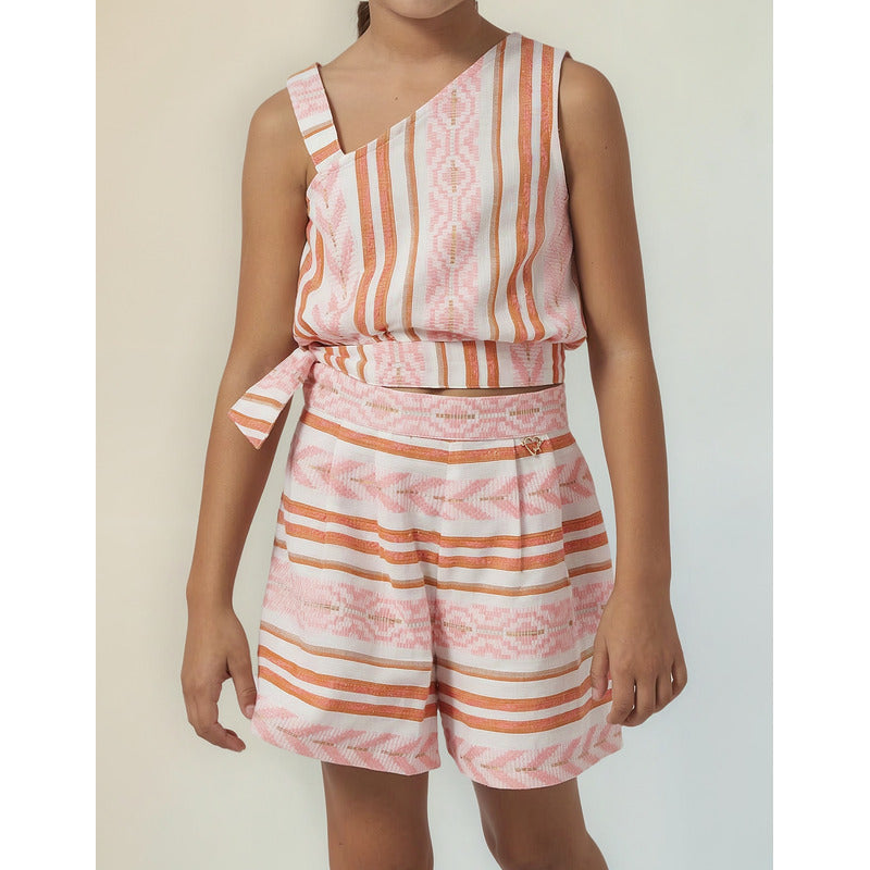 Short Holgado Para Niña Mod.6265 Flamingo Marca Mayoral®