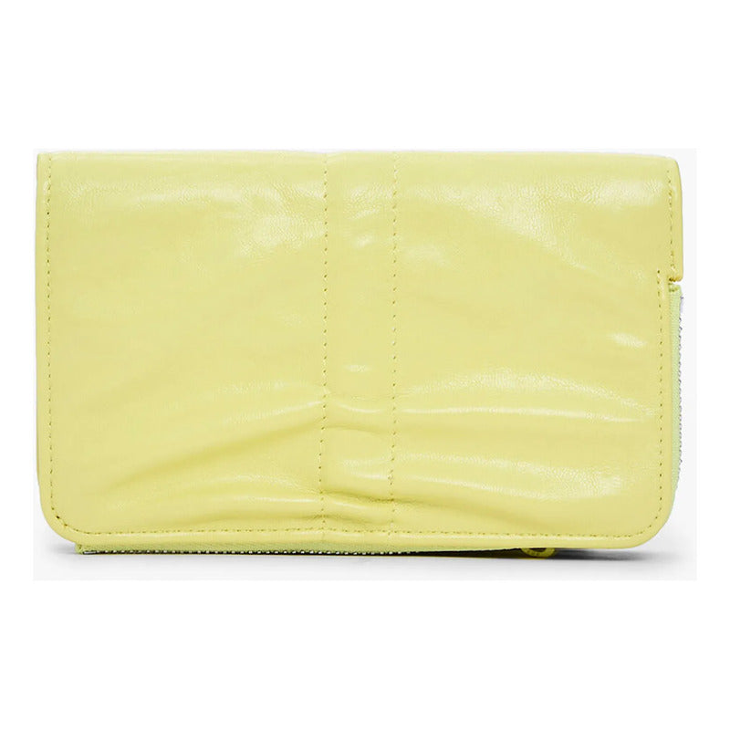 Cartera Con Fruncido Para Mujer Mod.26sayp Desigual® Amarillo Liso