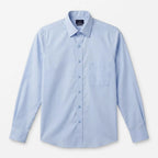 Camisa Para Hombre Con Cuello Ajustable 13062 Manchester® Celeste Lisa 14.5