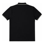 Playera Polo Casual Con Cierre Para Hombre A61415 Bobois® Negro Liso Ch Lisa