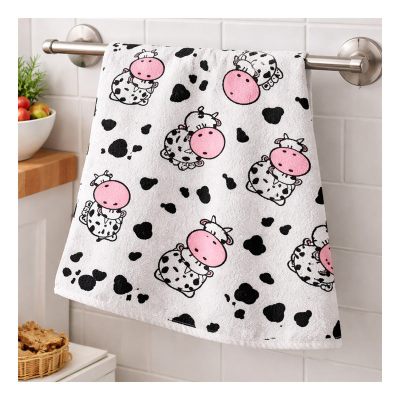 Servilleta De Cocina Multiusos Microfibra Estampada 40x40 Cm