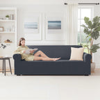 Cubre Sala Set 3 Piezas Estirable Ajuste Perfecto Blank &co® Oxford Geométrico