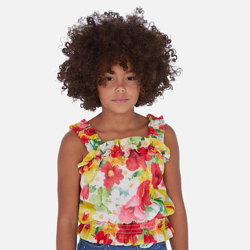 Blusa Ligera Para Niña Mod.6172 Sandia Marca Mayoral® Sandia Floreado 16 Años