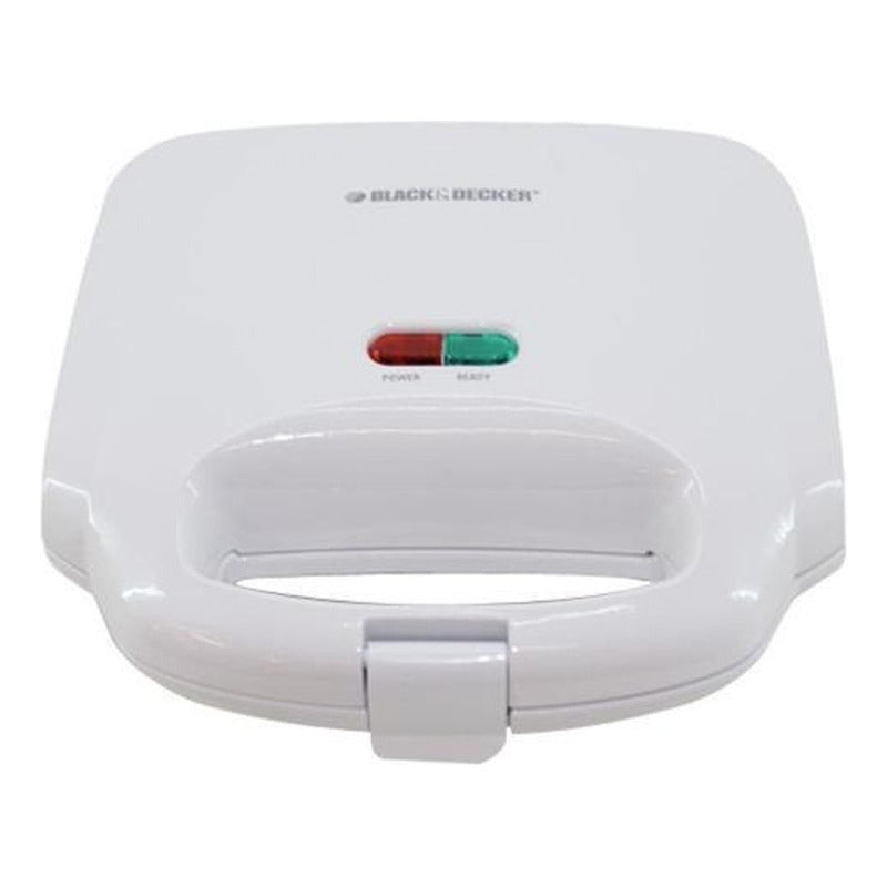 Sandwichera 2 Panes Black And Decker Sm1000w Luz Indicadora Color Blanco