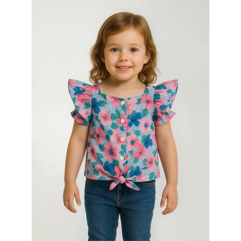 Blusa Floreada Para Niña Mod.3131 Marca Mayoral®