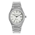 Reloj Nivada Executive Caballero Acero Blanco Indice Plateado Blanco