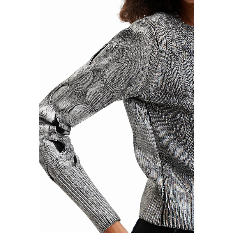 Suéter Casual Para Mujer Estampado Original Marca Desigual® Multicolor 22wwjf69