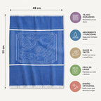Servilleta De Cocina Multiusos Tejida 54 X 46cm Azul Frutas